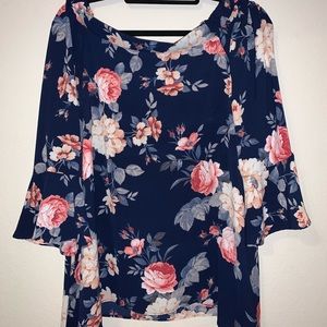 Floral off the shoulder top
